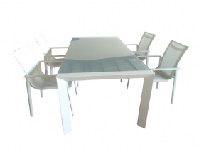 Aluminum outdoor table set